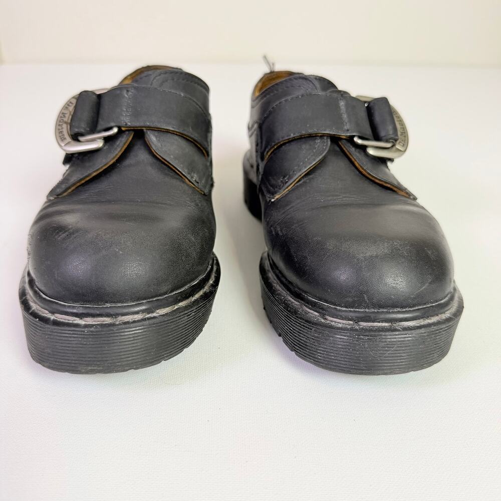 Dr Martens 8314 Monk Strap Black Platform Shoes Mens UK7/US8 Made In England